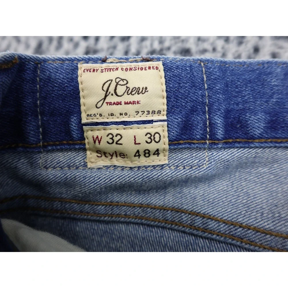 J.Crew 484 Slim Fit Jeans Mens 32x30 Blue Denim Medium Wash Distressed‎ 5-Pocket